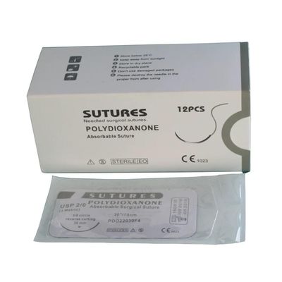 قیمت مناسب بیمارستان دامپزشکی حیوانات PDO Catgut کرومیک ابریشم نایلون PGA 910 75cm بخیه های جراحی با سوزن استریل سگ گربه حیوان خانگی آنلاین