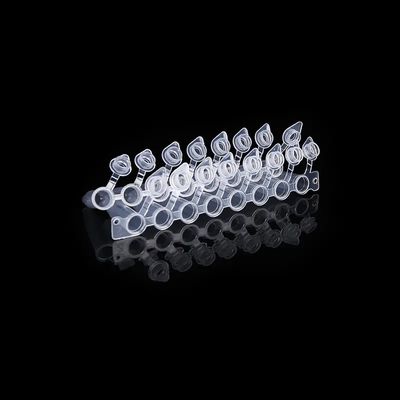 قیمت مناسب درپوش‌های گنبدی شکل 0.2 میلی‌لیتر PCR لوله 8 نوار با درپوش متصل هشت لوله متصل PCR آنلاین