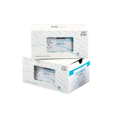 قیمت مناسب بخیه های پزشکی غیر قابل جذب ابریشم بافته شده با کیفیت بالا برای حیوانات دامپزشکی با سوزن برای بستن پوست دندانپزشکی دامپزشکی و جراحی آنلاین
