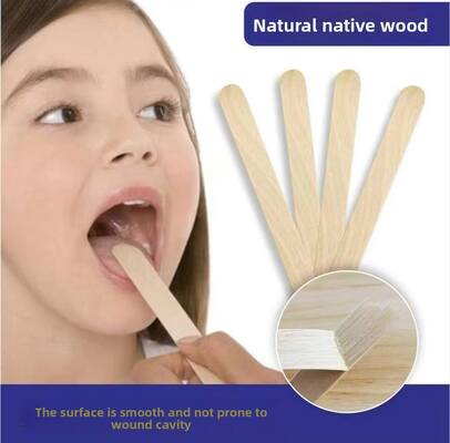 قیمت مناسب چوب زبان چوبی توس یکبار مصرف 6 اینچی بدون تراشه برای معاینه گوش و حلق و بینی آنلاین